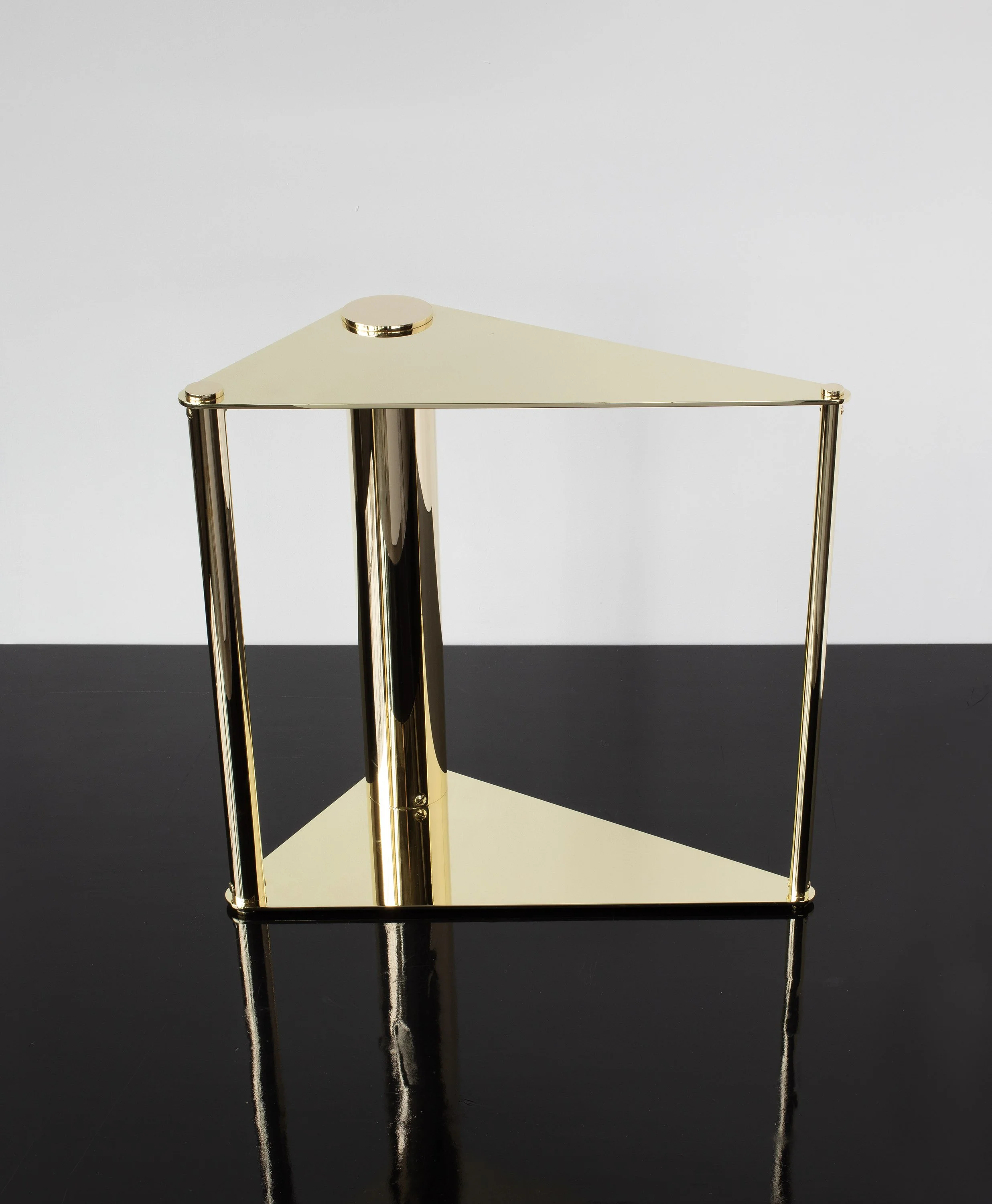 UNTITLED SIDE TABLE 3.0 (TRIANGULAR) - POLISHED UNLACQUERED BRASS